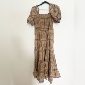 Petal & Pup Soliel Puff Sleeve Midi Dress size large